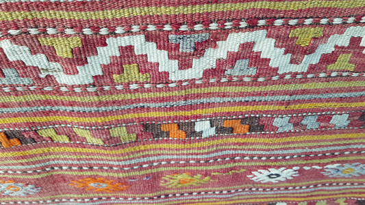 Zigzag民间图案地毯编织纹理剪接阿拉伯族裔地毯背景土图片