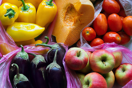 塑料袋生蔬菜智能消费零浪费收获时间市场蔬菜图片