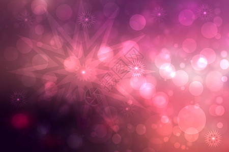 圣诞灯背景抽象的节日红色圣诞或新年快乐背景纹理与闪发光的星和模糊的发光散景圈美丽的发光背图片