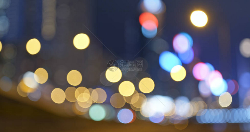 城市夜景的散景图片