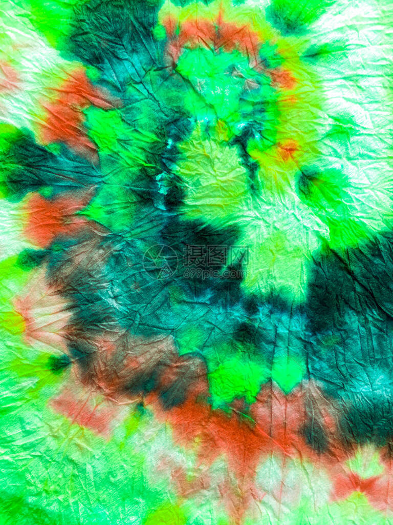 绿色和绿松石自由绑眼漩涡波西米亚染色的衣服雷鬼水彩效果嬉皮巴蒂奇充满活力的海特旧金山斯沃琪迷幻漩涡纺织品图片