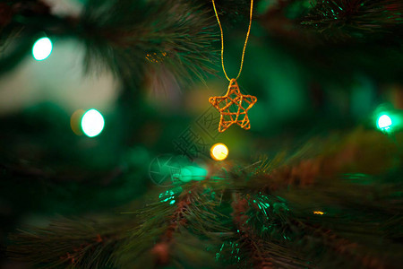 圣诞树明星装饰品灯图片