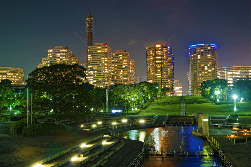 夜景的港未来图片