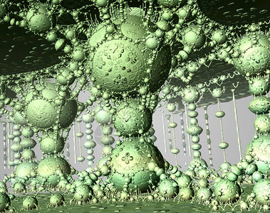 3D分形渲染外星城市景观图片