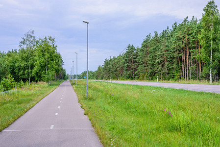 爱沙尼亚Ashalt公路和自行车路图片