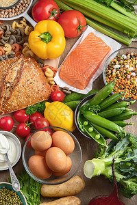 藜麦ps素材健康食品平衡食物烹饪素材清洁饮食谱最顶端视背景