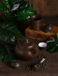 仪式绿茶具图片
