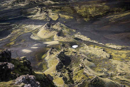 Laki火山口或Lakaggar是冰岛南图片