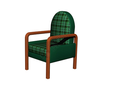 老式椅子和长凳与绿色内饰图片