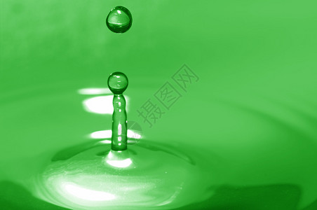 水溅飞溅的绿色图片
