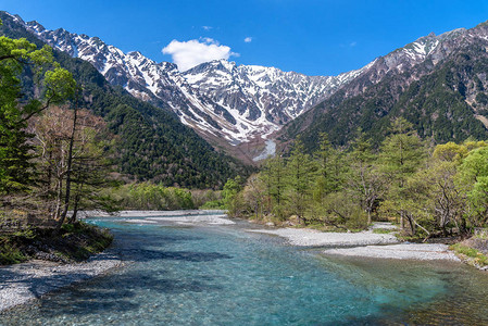 北日本阿尔卑斯山的卡米科奇Kami图片