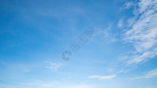 全景美丽清蓝的天空背景背景图片