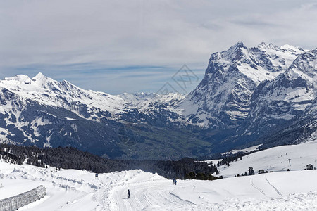 从Eigergletcher到Jungfraujoch的背景图片