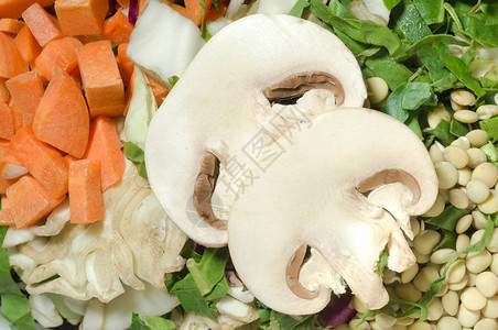 各种切碎的蔬菜胡萝卜卷心菜生菜图片