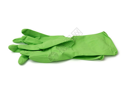绿色橡胶手套图片