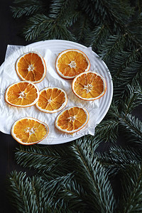 干橙的圣诞装饰新年气氛图片
