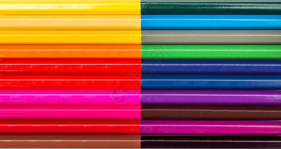 彩色铅笔的抽象背景特写图片