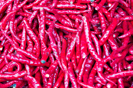 印度尼西亚市场热红辣椒背景印图片