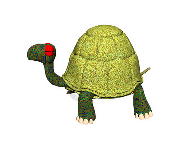 卡通中的绿海龟背景图片