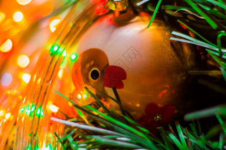 圣诞树上的圣诞装饰品贺图片