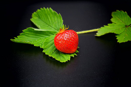 黑色背景上的草莓黑色上的草莓图片