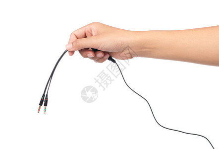 手持音频电缆连接器符号麦克风电缆与耳机隔图片