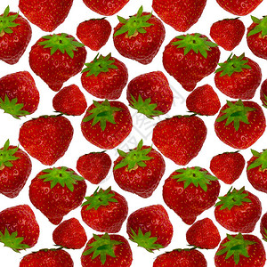 红色新鲜草莓背景摘要图片