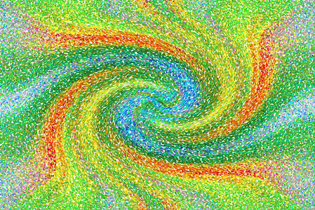 多彩姿的螺旋漩涡背景Pointillized颜色绿石灰红色蓝图片