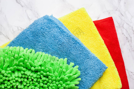清洁家用彩色超细纤维布背景图片