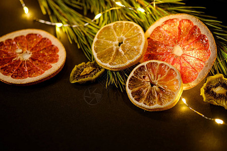 创意喜怒无常的圣诞新年食品水果图片