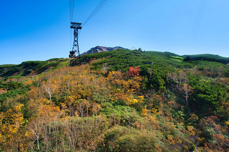 秋天Hokaido的Mts图片