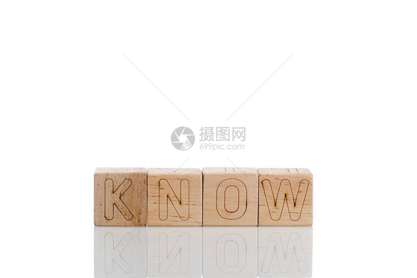 带字母知道白背景的Wood图片