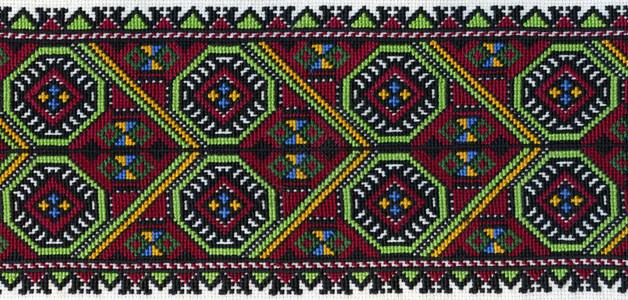 传统的乌拉尼民族刺绣种族装图片