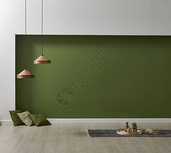现代绿色房间和配绿图片