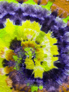 嬉皮巴蒂奇充满活力的海特旧金山斯沃琪自由tieye漩涡波西米亚染色的衣服雷鬼水彩效果迷幻漩涡纺织品蓝色和绿色的图片