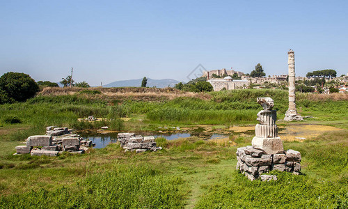 阿耳特弥斯寺庙废墟以菲修斯世界上图片