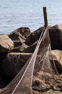 海边的渔网图片