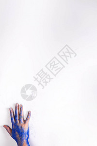 经典的蓝色闪发光的手掌时尚灵感来自蓝色金属潮图片