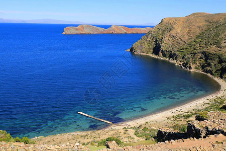 玻利维亚Titicaca湖IsladelS图片