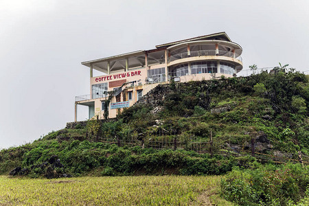 淘宝旅游首页首页农业领域山附近的生态菜园全景稻田梯农村传统村庄小屋越南风景靠近MuCangChaiSa背景