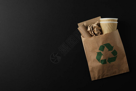 回收再利用标志餐具图片