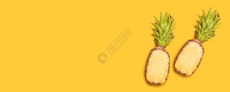 菠萝的无缝图案热带抽象背景图片