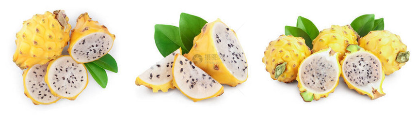 Tron水果Pitaya或Pitahaya黄色图片