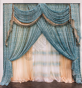 皇宫式的豪华绿色蕾丝窗帘图片