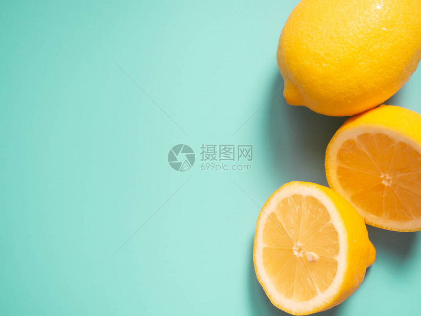 新鲜的黄柠檬柑橘水果图片