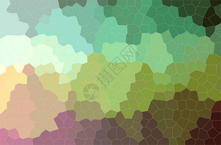 绿色黄色小六边形背景的抽象插图图片