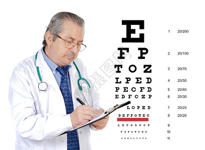 戴眼镜检查病人眼部健康状况的高级ocul图片
