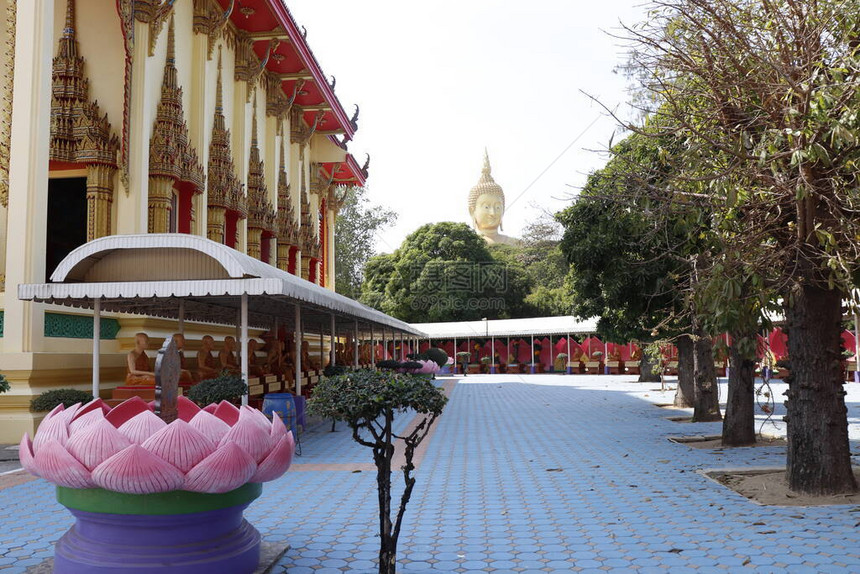 泰国红通寺的佛教寺庙图片