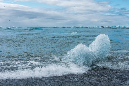 Jokulsarlon的海滩图片