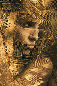 幻想中的金色女战士波图片
